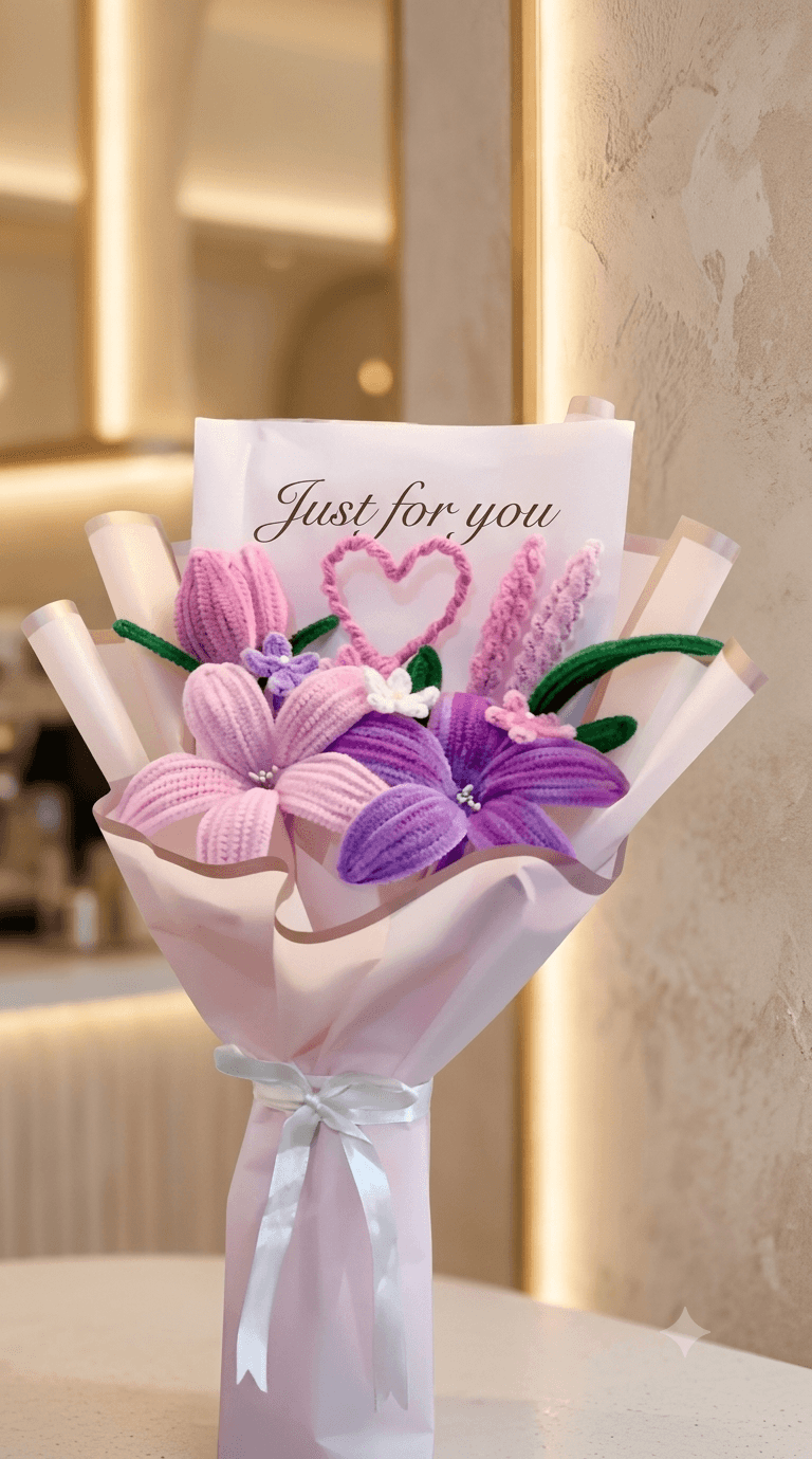 Custom Chenille Forever Flower Bouquet - Image 2